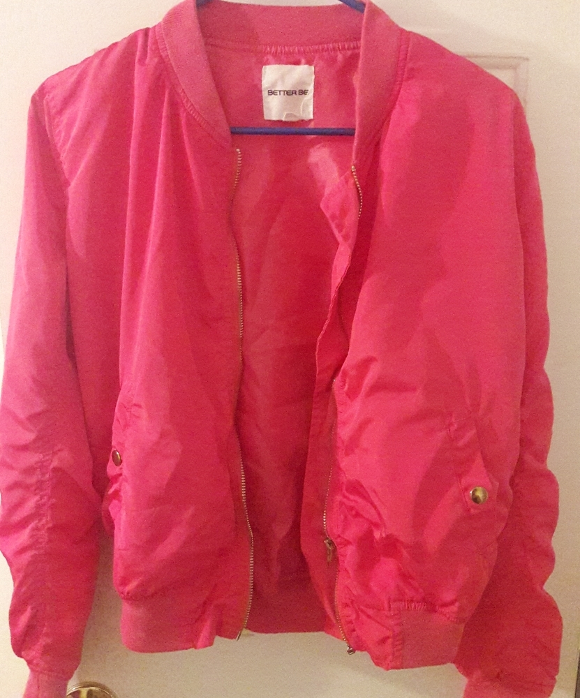 Hot pink bomber jacket